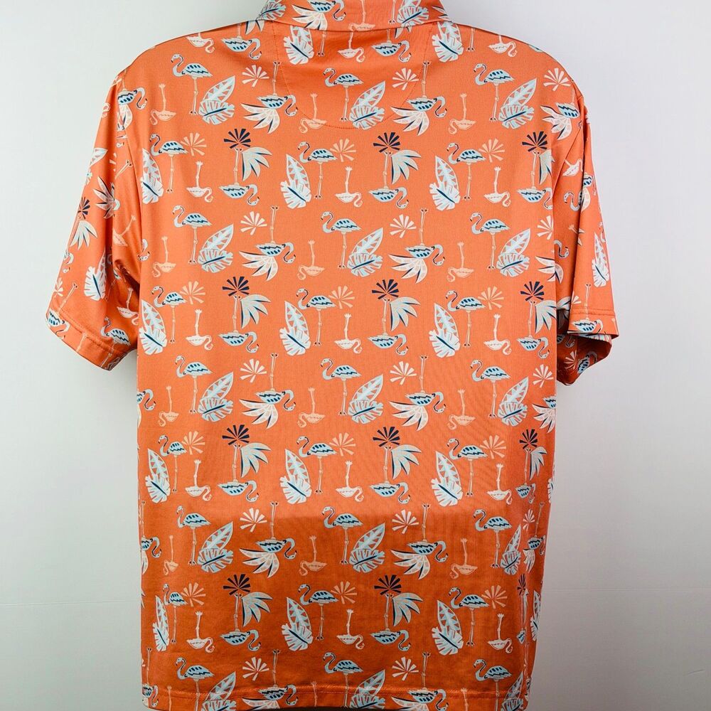 Nicklaus Golf Flamingo Tropical Print Polo Large - Picture 6 of 9